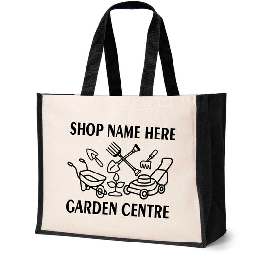 Personalised Garden Centre Tote Bag Company  Business Name Ladies Canvas Shopper
