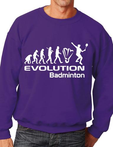 Evolution Of Badminton Funny Adult Sweatshirt