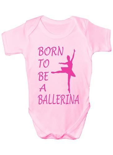 Born To Be A Ballerina Ballet Baby Onesie Vest