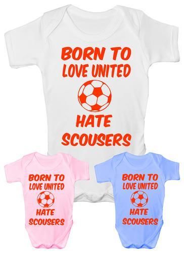 Love  United Hate Scousers Football Baby Onesie Vest
