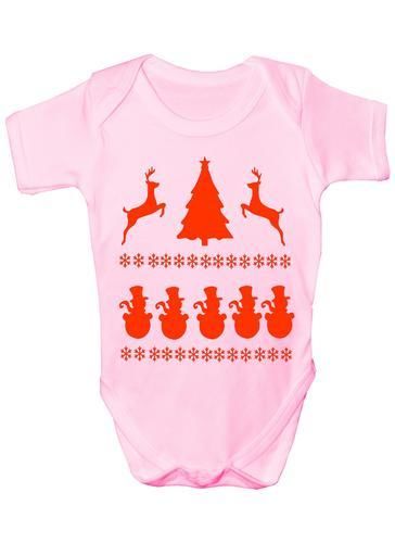 Christmas Snowman Scene Baby Onesie Vest