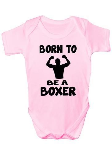 Born To Be A Boxer Sport Baby Onesie Vest