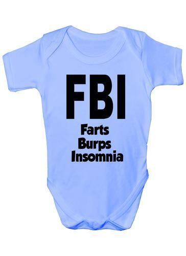 FBI Farts Burps Baby Onesie Vest