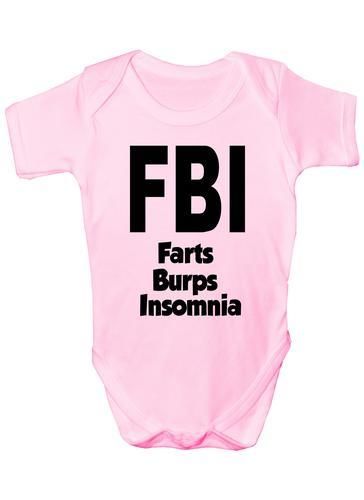 FBI Farts Burps Baby Onesie Vest