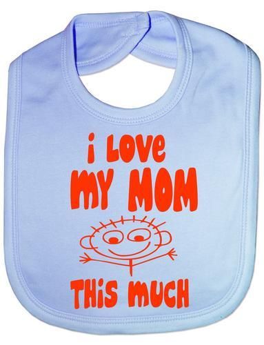 I Love My Mom This Much Baby Bib