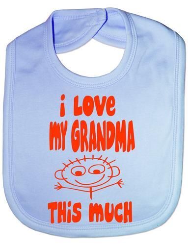 I Love My Grandma This Much Baby Bib