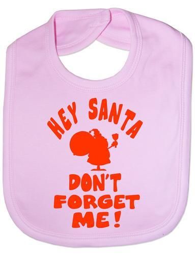 Hey Santa Don't Forget Me Baby Bib