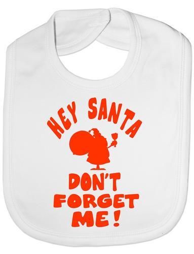 Hey Santa Don't Forget Me Baby Bib
