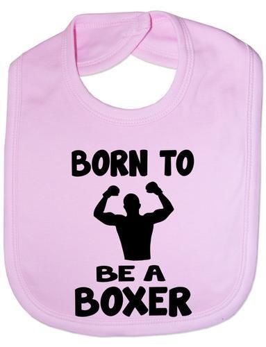 Born To Be A Boxer Baby Bib