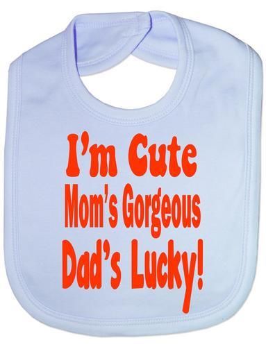 I'n Cute Daddys Lucky Baby Bib