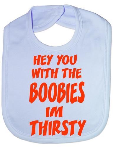 Hey You With The Boobies Baby Bib