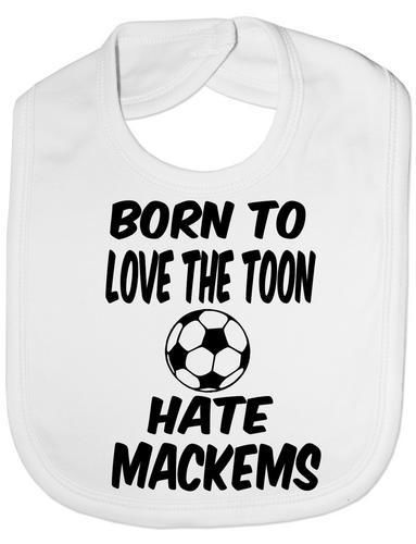 Born To Love Toon Hate Mackems Baby Bib