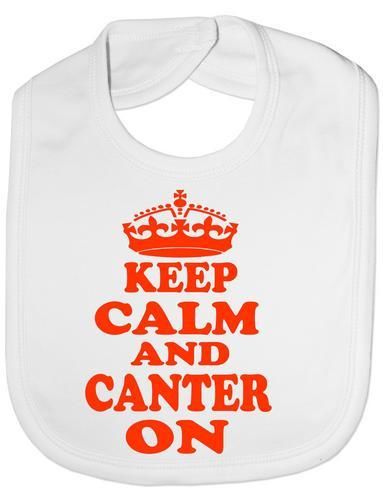 Keep Calm & Canter On Baby Bib