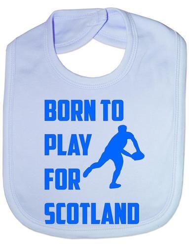 Born To Play For Scotland Rugby Baby Bib
