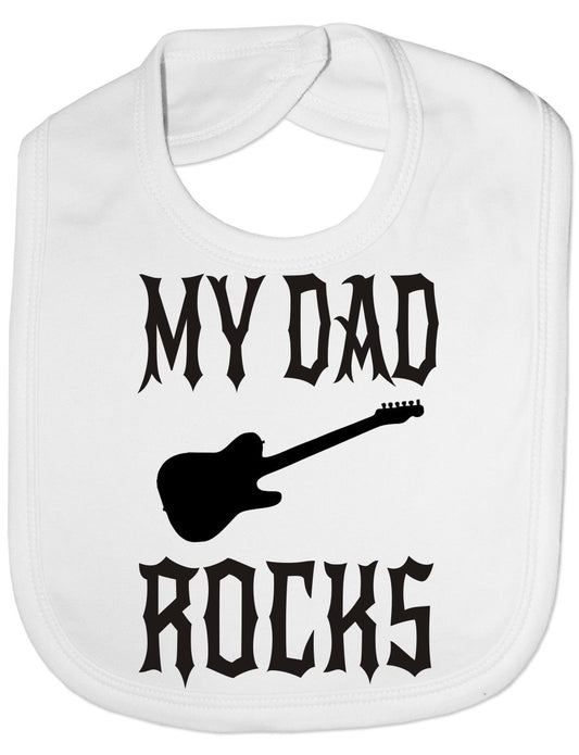 My Dad Rocks Baby Bib