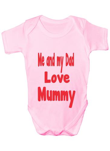 Me and My Dad Love Mummy Baby Onesie Vest Babygrow