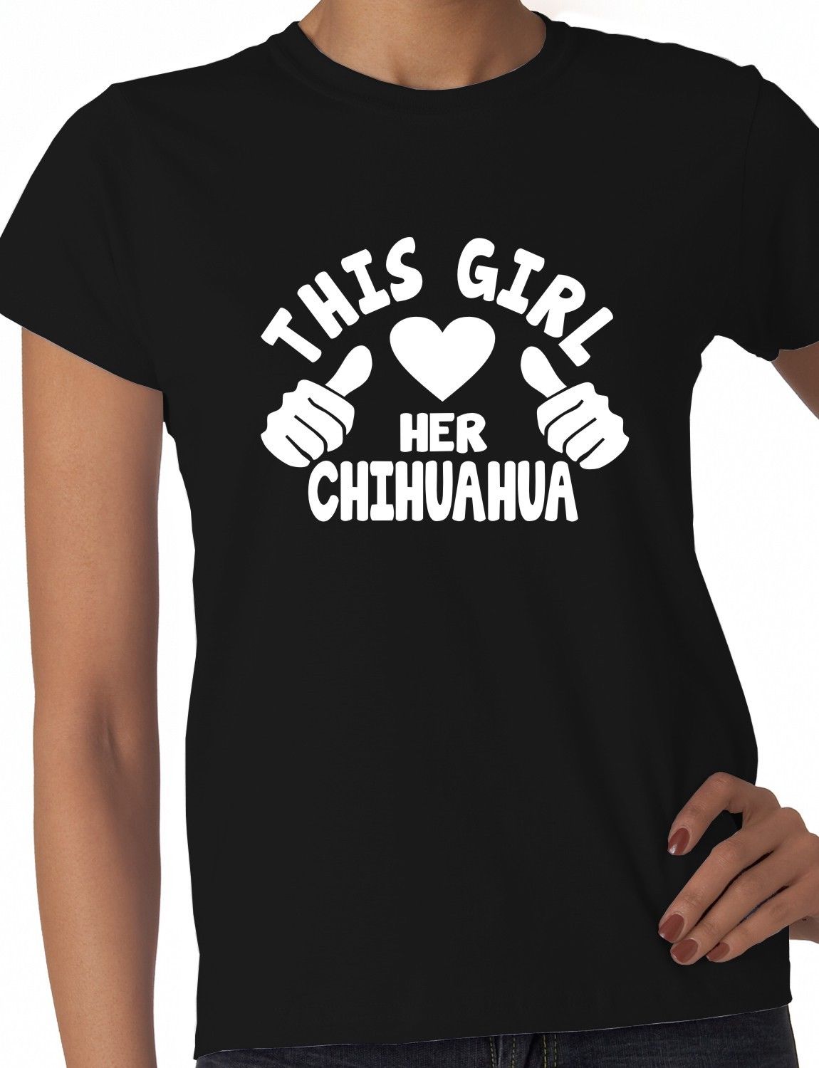 This Girl Loves Her Chihuahua Dog Ladies T-shirt