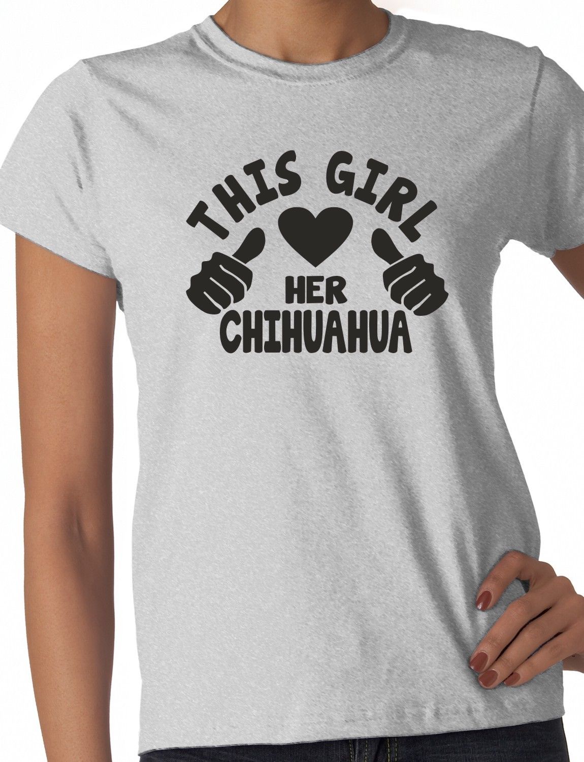 This Girl Loves Her Chihuahua Dog Ladies T-shirt