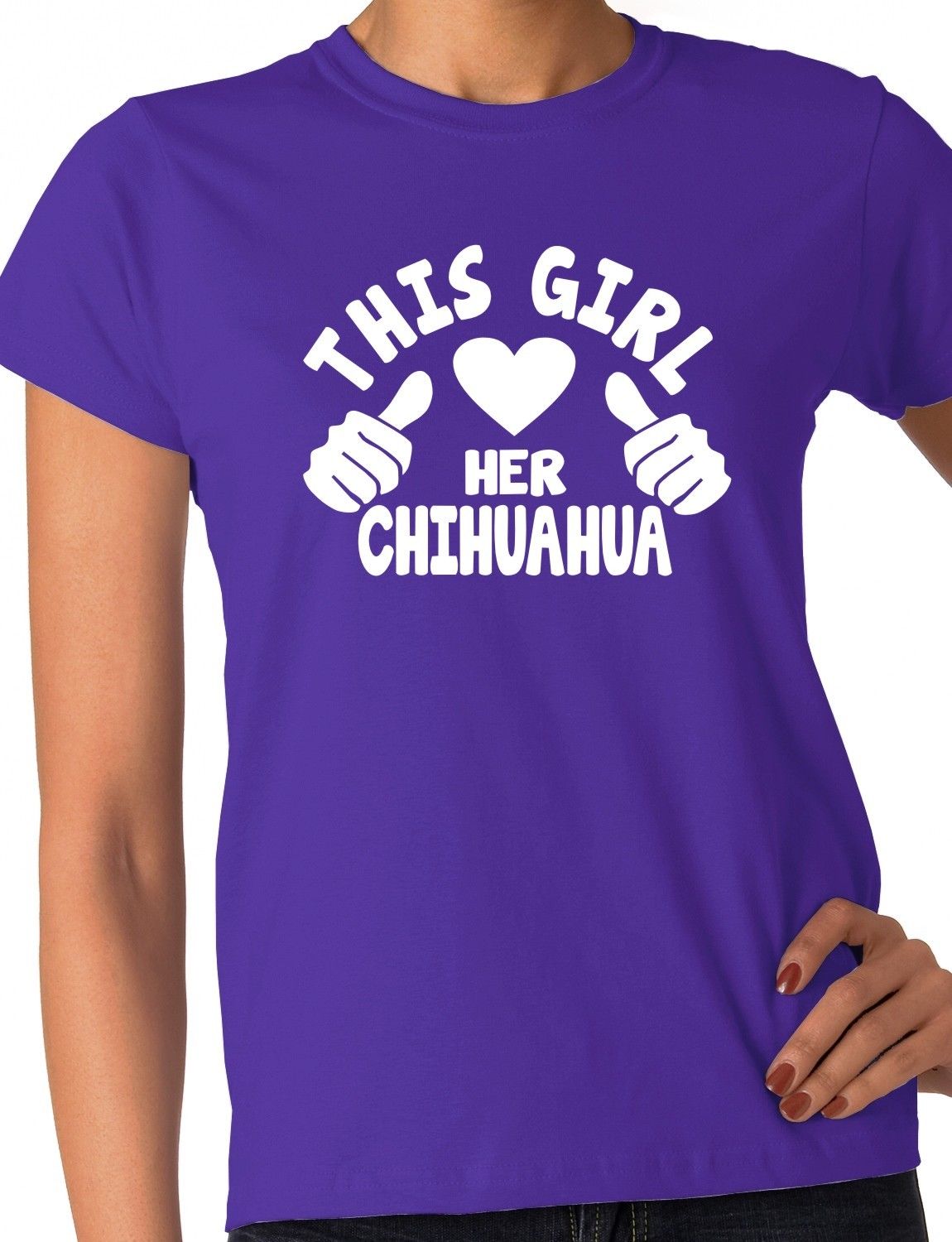 This Girl Loves Her Chihuahua Dog Ladies T-shirt