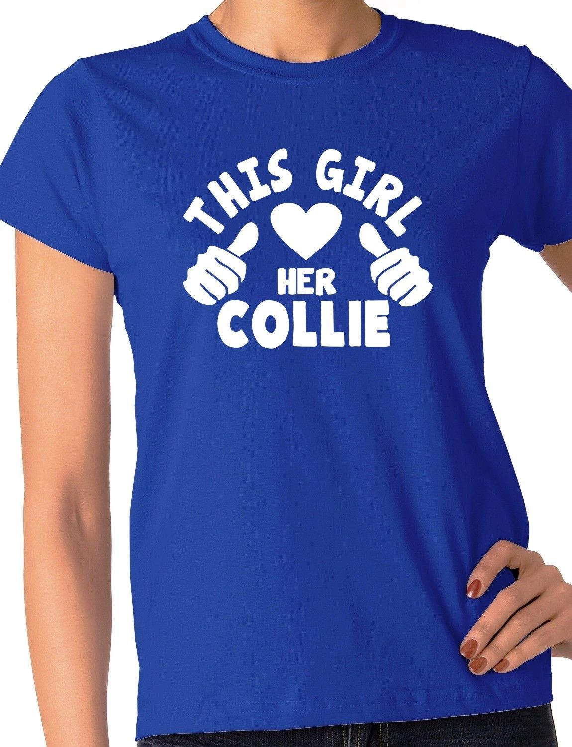 This Girl Loves Her Collie Dog Ladies T-shirt