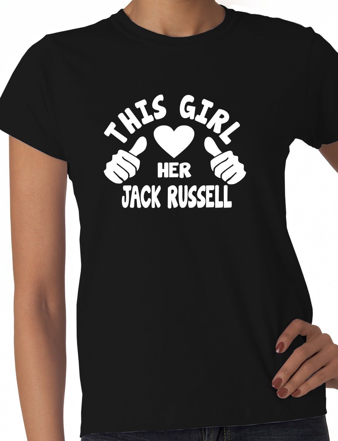 This Girl Loves Her Jack Russell Dog Ladies T-shirt