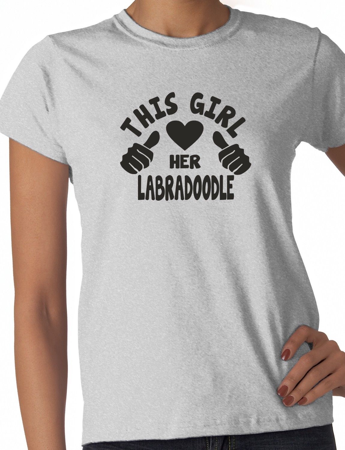 This Girl Loves Her Labradoodle Dog Ladies T-shirt