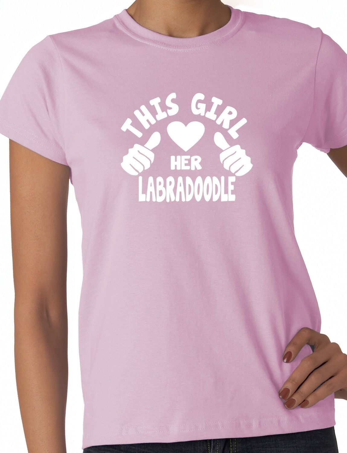 This Girl Loves Her Labradoodle Dog Ladies T-shirt