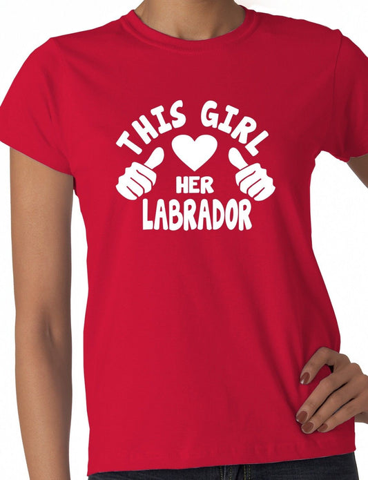 This Girl Loves Her Labrador Dog Ladies T-shirt