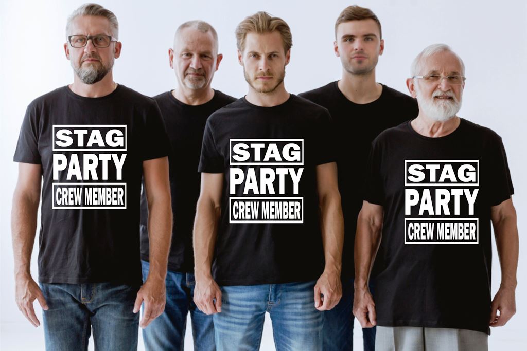 Stag Party Crew Member Stag Do Slogan T-Shirt Men's Man's Tee