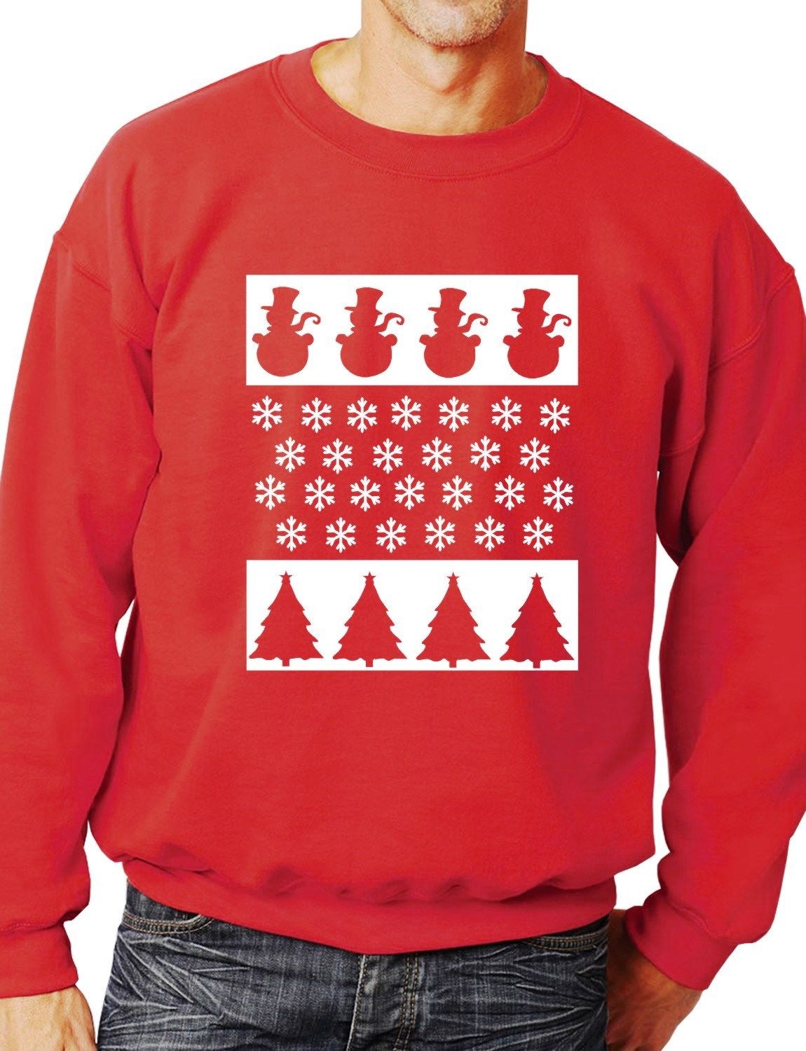 Christmas Scene/Snowman Sweatshirt Unisex Christmas
