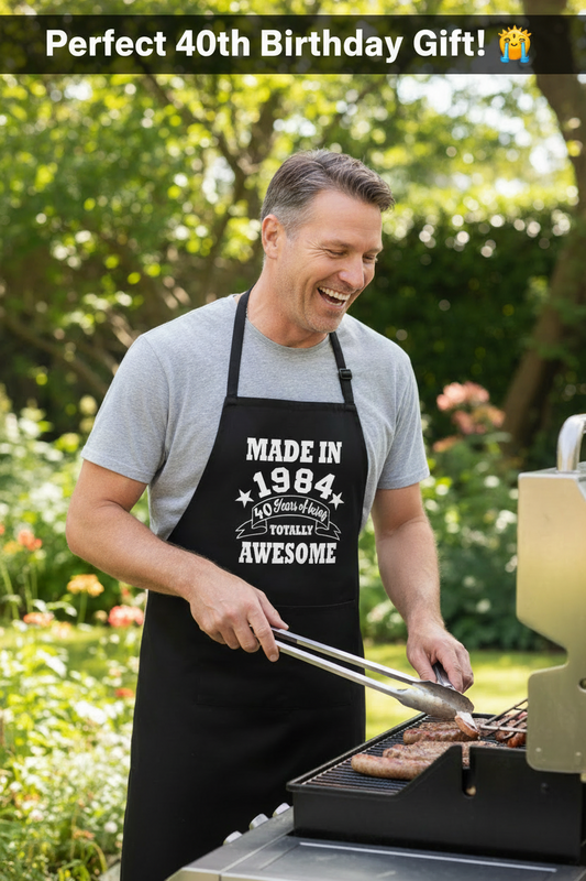 Made In 1986 - 40 Years of Being Totally Awesome BBQ Apron