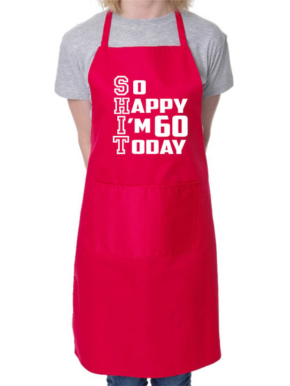 Apron Funny 60th Birthday Gift For Men & Ladies Turning 60 Present