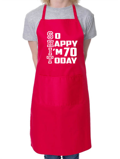 Apron Funny 70th Birthday Gift For Men & Ladies Turning 70 Present
