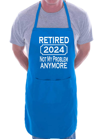 I Retired in 2024 Retirement Gift BBQ Baking Cooking BBQ Apron