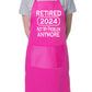 I Retired in 2024 Retirement Gift BBQ Baking Cooking BBQ Apron