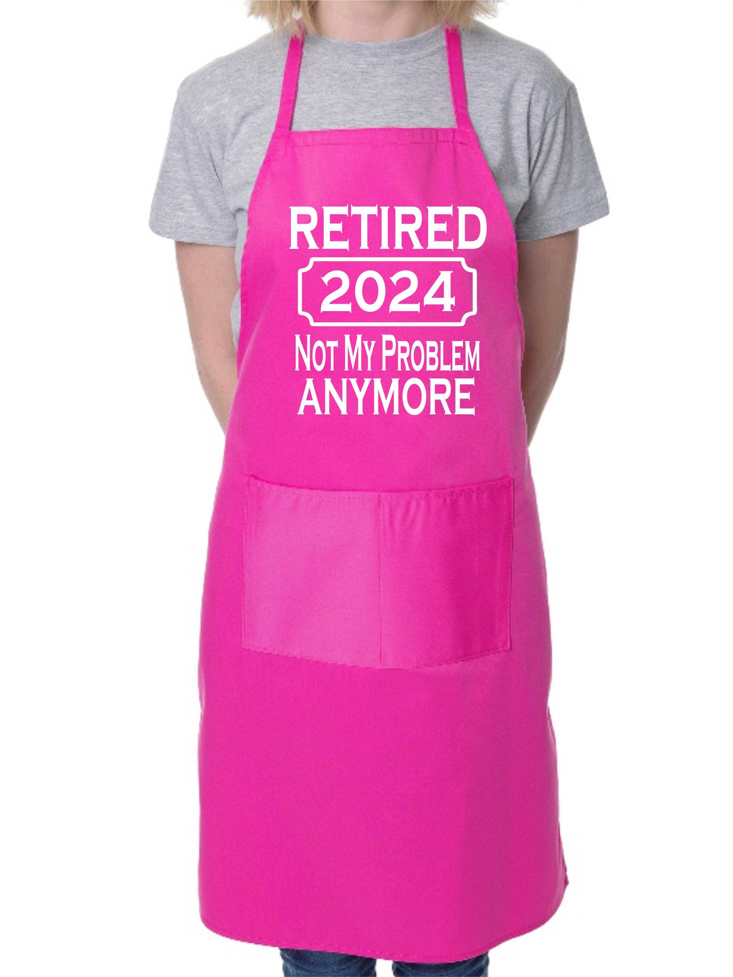 I Retired in 2024 Retirement Gift BBQ Baking Cooking BBQ Apron