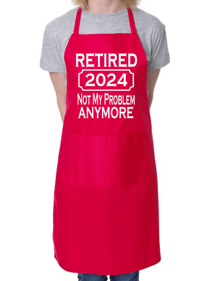 I Retired in 2024 Retirement Gift BBQ Baking Cooking BBQ Apron