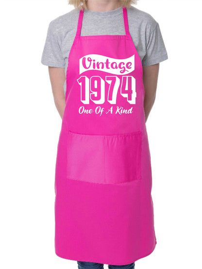 Vintage Birthday 1974 50th Birthday Funny Apron Novelty Baking BBQ