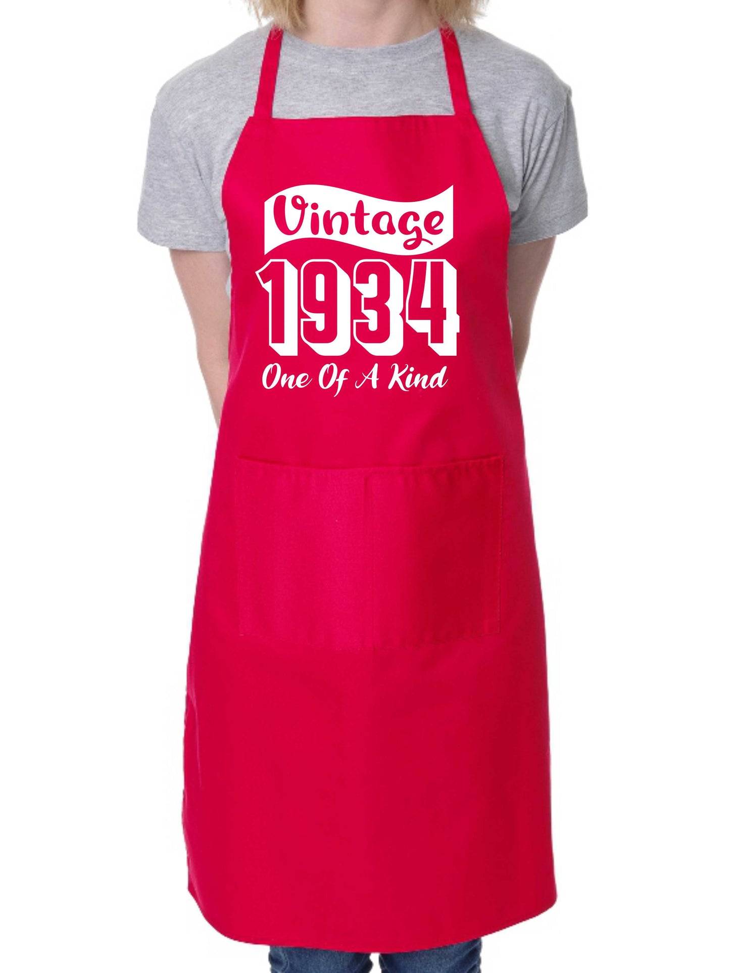 Vintage Birthday 1934 90th Birthday Funny Apron Novelty Baking BBQ