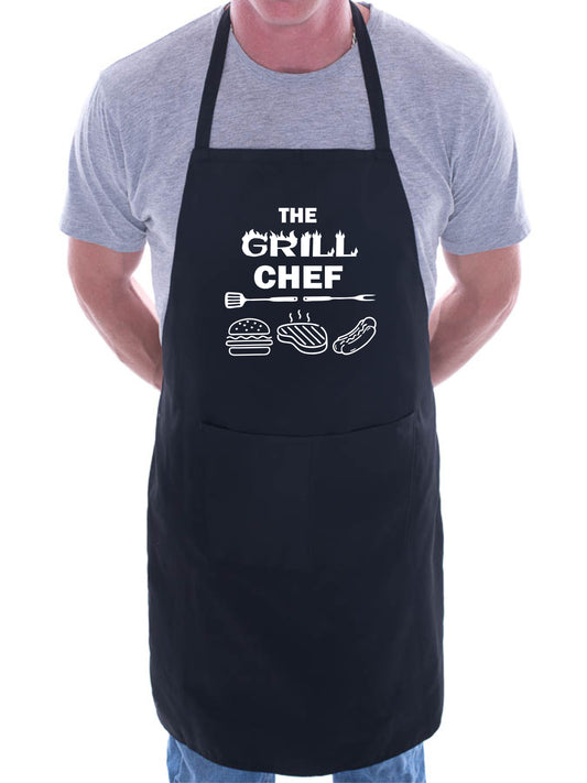 The Grill Chef  Apron Funny  Father's Day Birthday Gift Cooking Baking BBQ