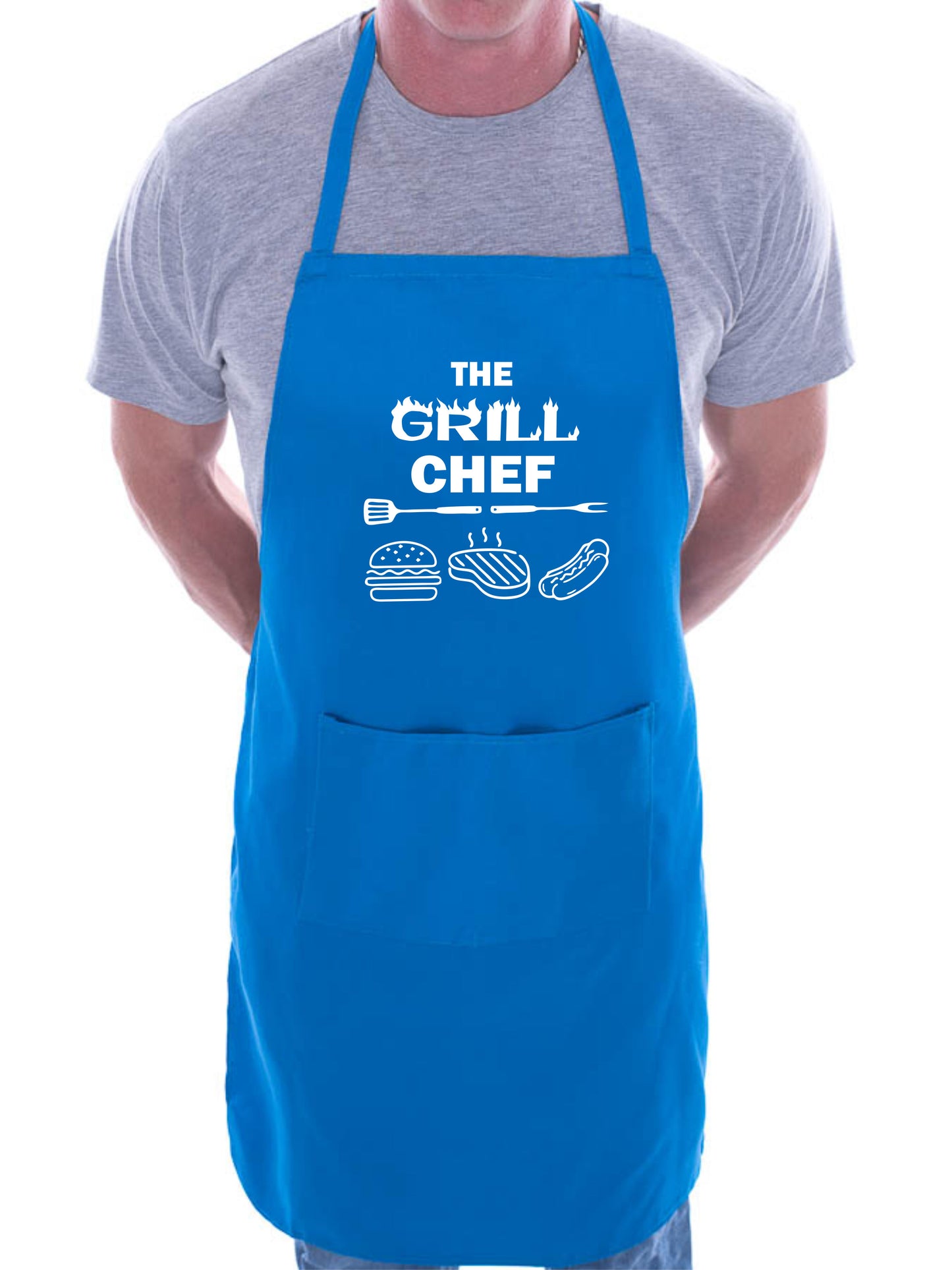 The Grill Chef  Apron Funny  Father's Day Birthday Gift Cooking Baking BBQ