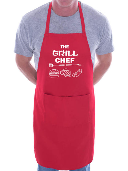 The Grill Chef  Apron Funny  Father's Day Birthday Gift Cooking Baking BBQ