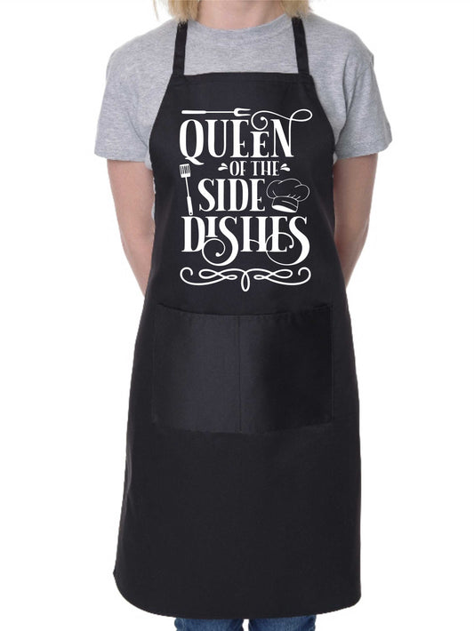 Queen Of Side Dishes Ladies Funny Apron Funny Birthday Gift Cooking Baking BBQ