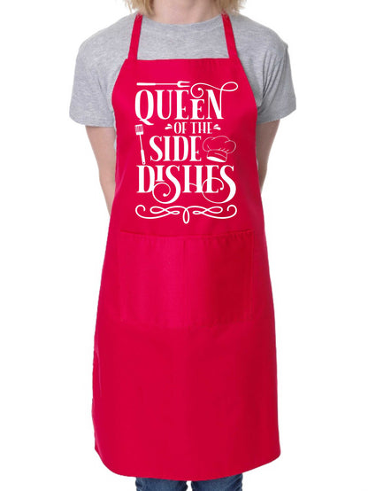 Queen Of Side Dishes Ladies Funny Apron Funny Birthday Gift Cooking Baking BBQ