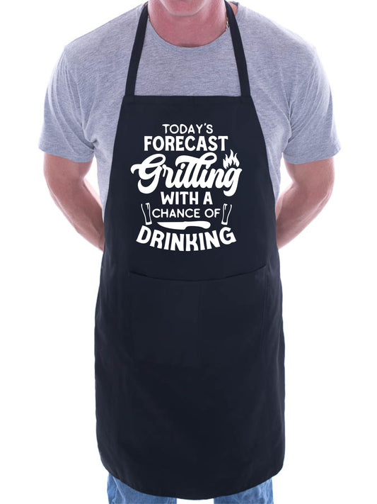 Grilling & Drinking Funny Apron Father's Day Birthday Gift Cooking Baking BBQ