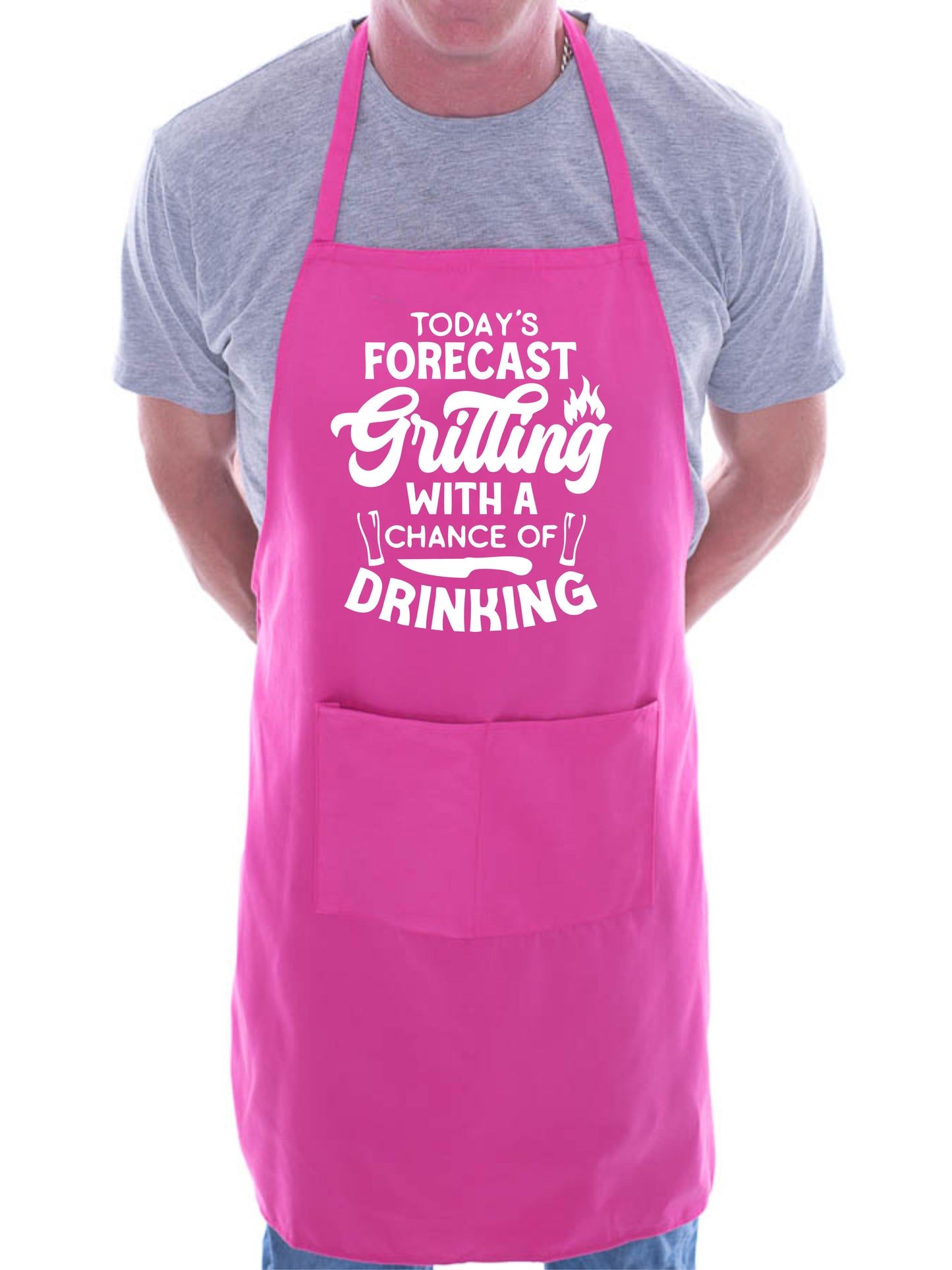Grilling & Drinking Funny Apron Father's Day Birthday Gift Cooking Baking BBQ