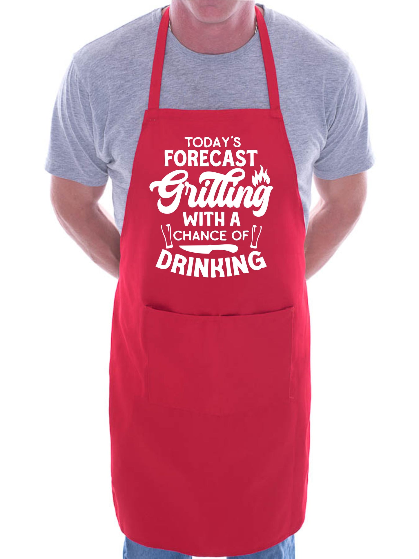 Grilling & Drinking Funny Apron Father's Day Birthday Gift Cooking Baking BBQ
