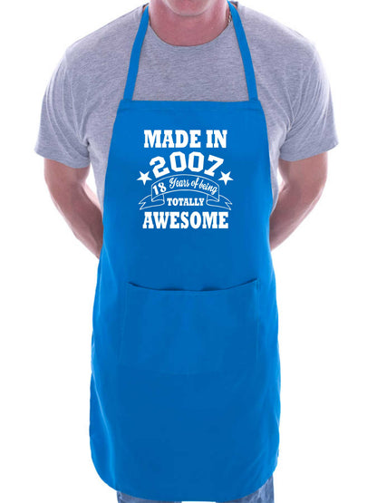 18th Birthday Made In 2007 BBQ Cooking Funny Novelty Apron