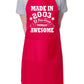 21st Birthday Made In 2003 BBQ Cooking Funny Novelty Apron