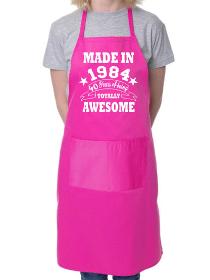 40th Birthday Made In 1984 BBQ Cooking Funny Novelty Apron